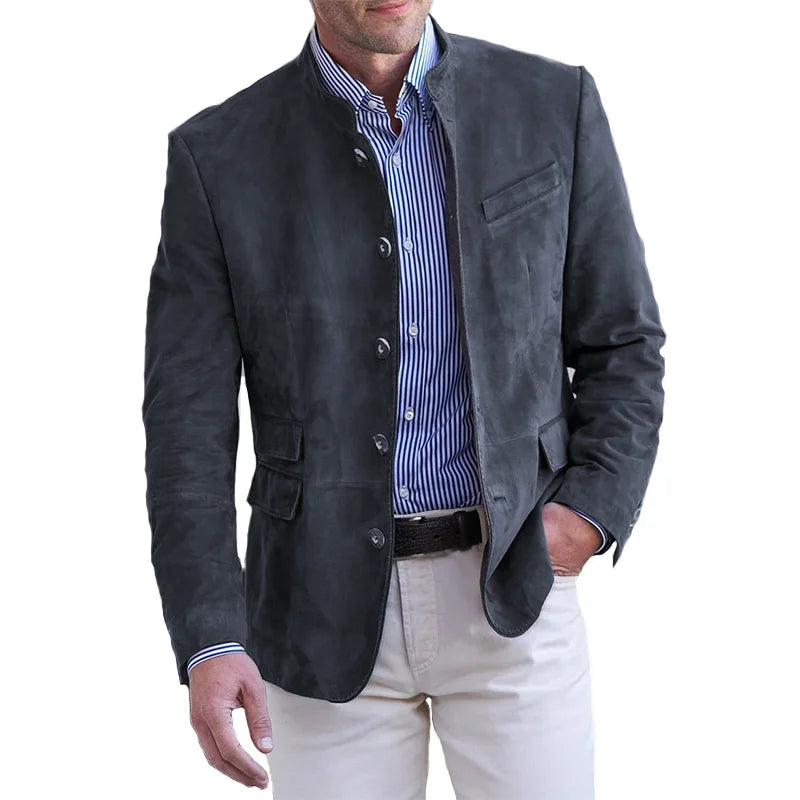 Men's lightweight trench coat blazer | Long casual jacket