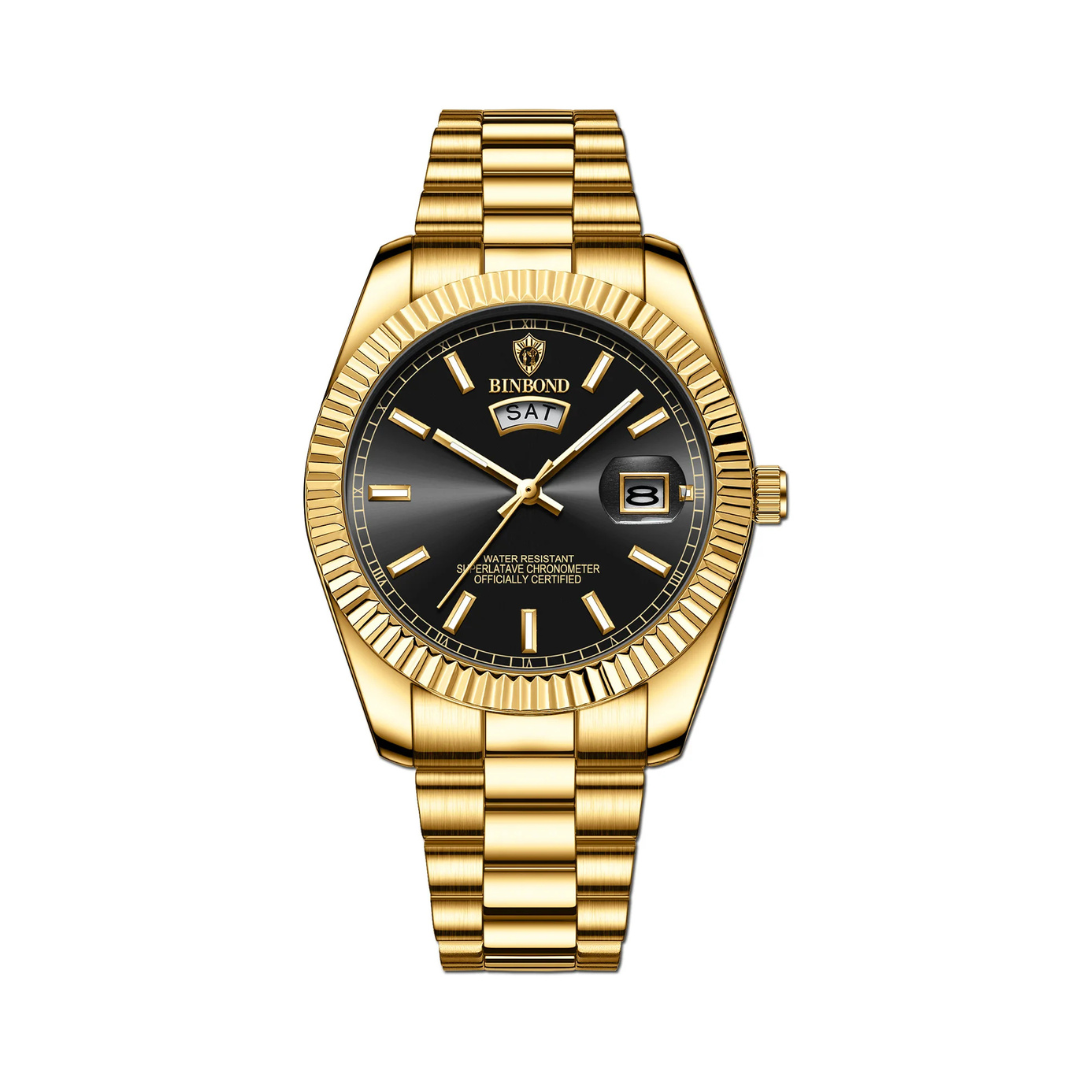 Men’s Luxury Stainless Steel Analog Watch | Automatic Date Display
