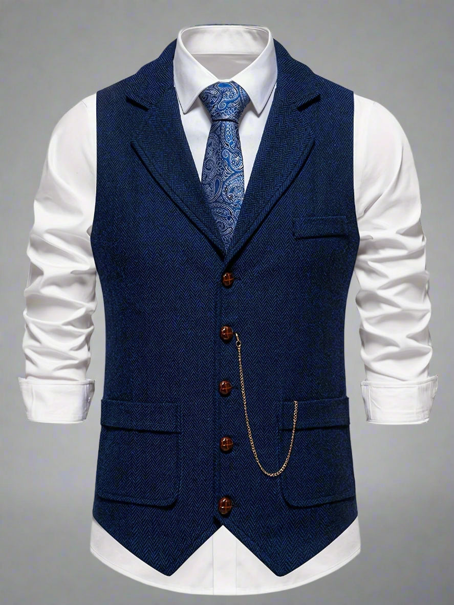 Men’s Slim Fit Vintage Waistcoat | Tweed Formal Vest