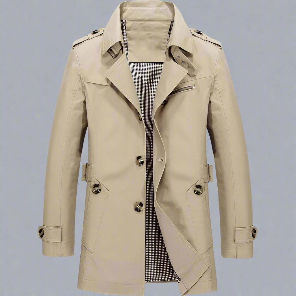 Men's Trench Overcoat | Long Lightweight Coat