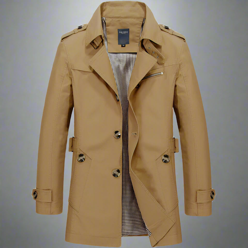Men's Trench Overcoat | Long Lightweight Coat