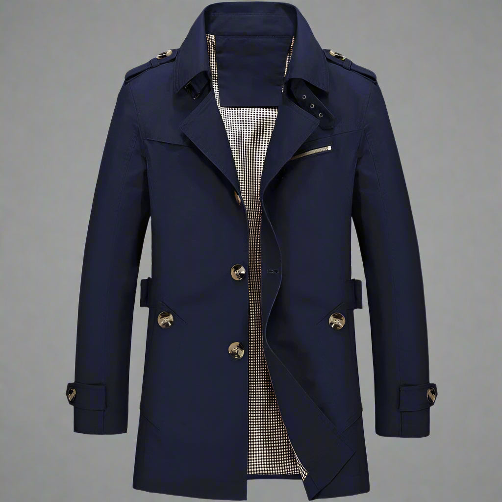 Men's Trench Overcoat | Long Lightweight Coat