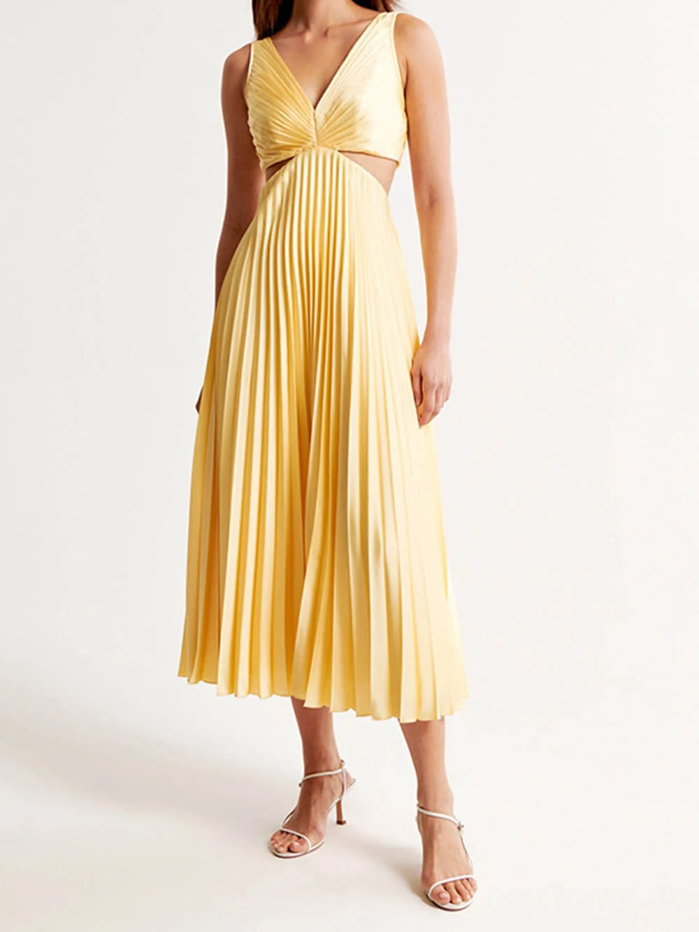 Women's Formal Summer Cocktail Dress | Sleeveless Midi