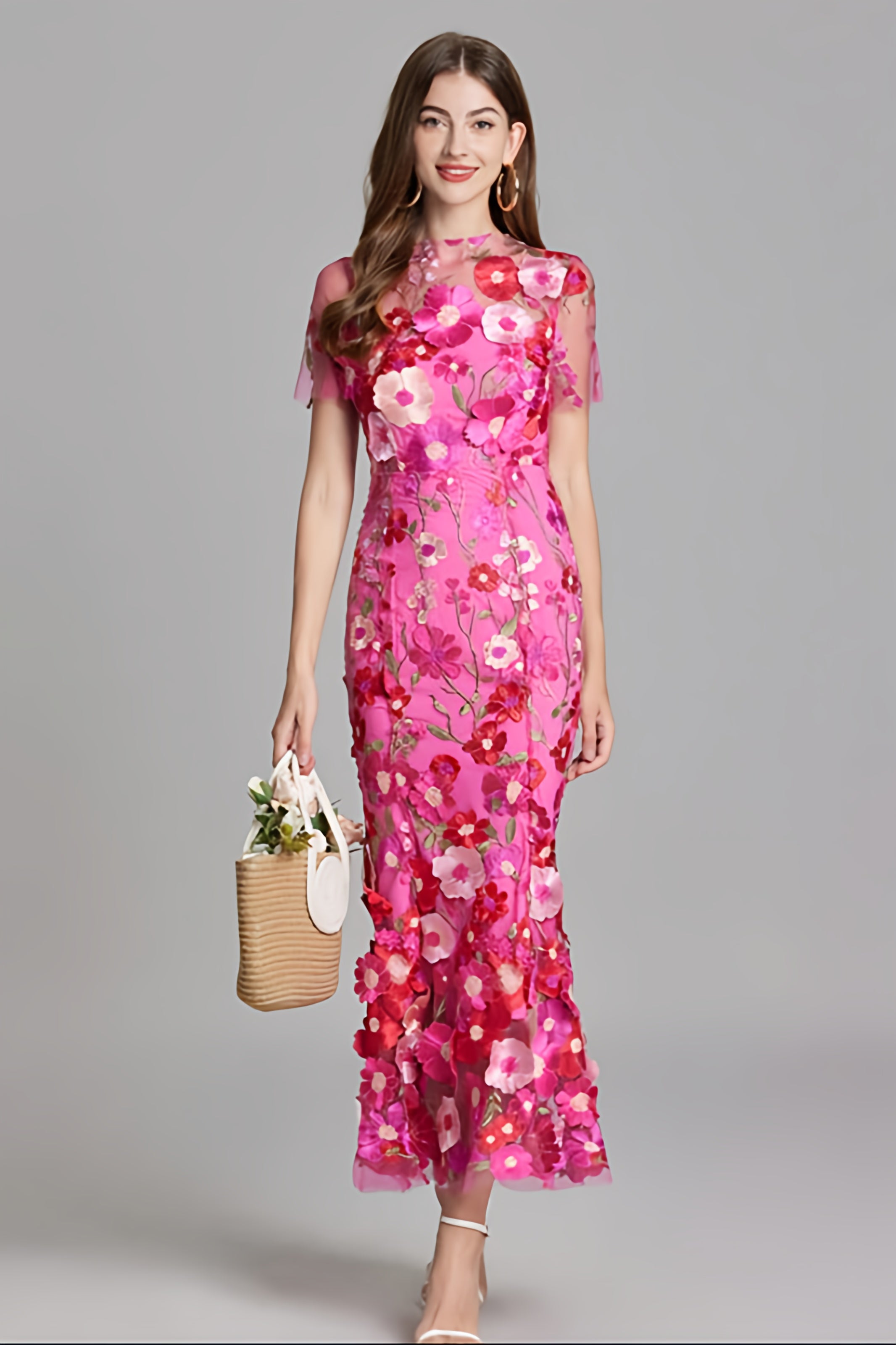 Women’s Summer Floral Party Dress | Sleeveless Maxi