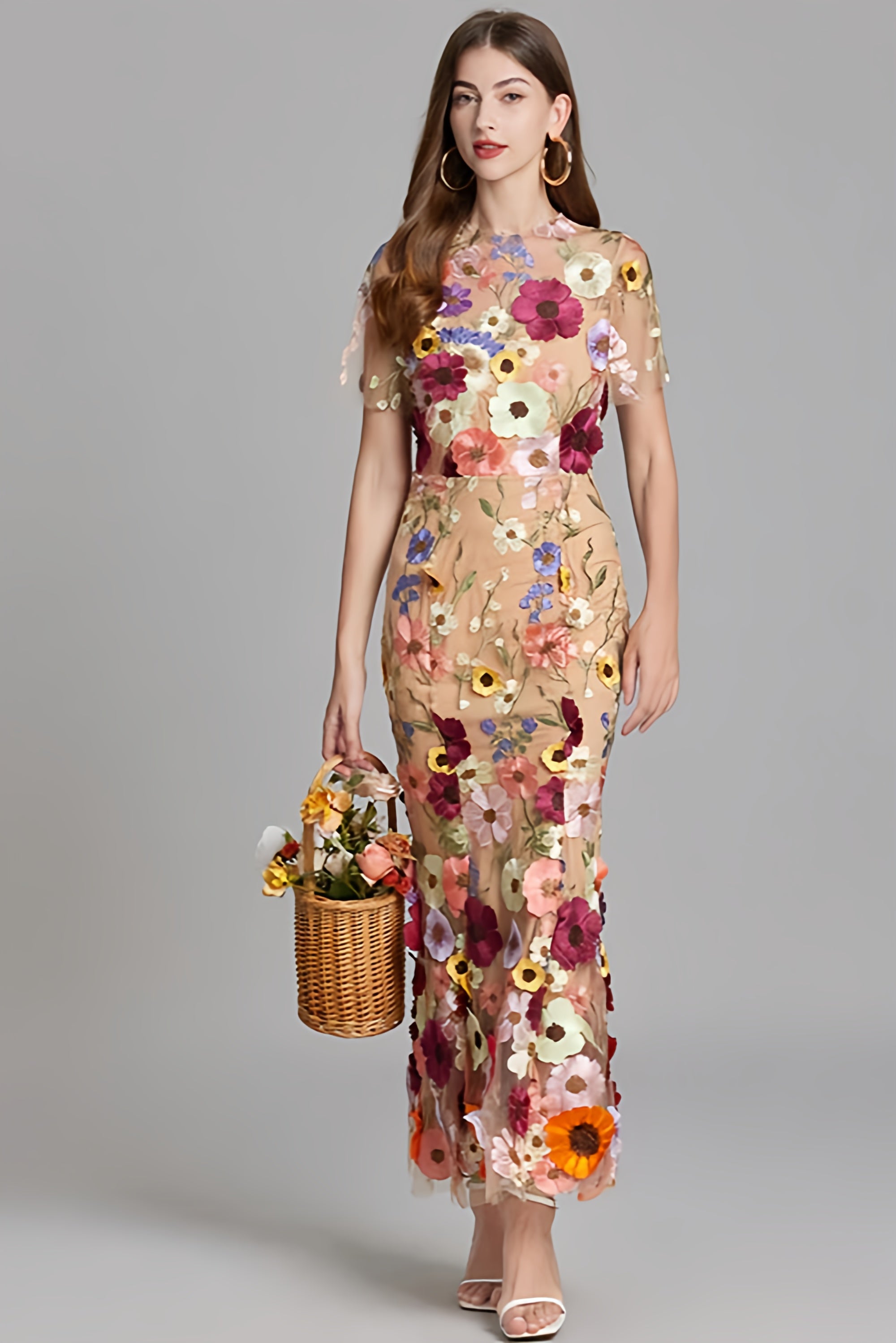 Women’s Summer Floral Party Dress | Sleeveless Maxi