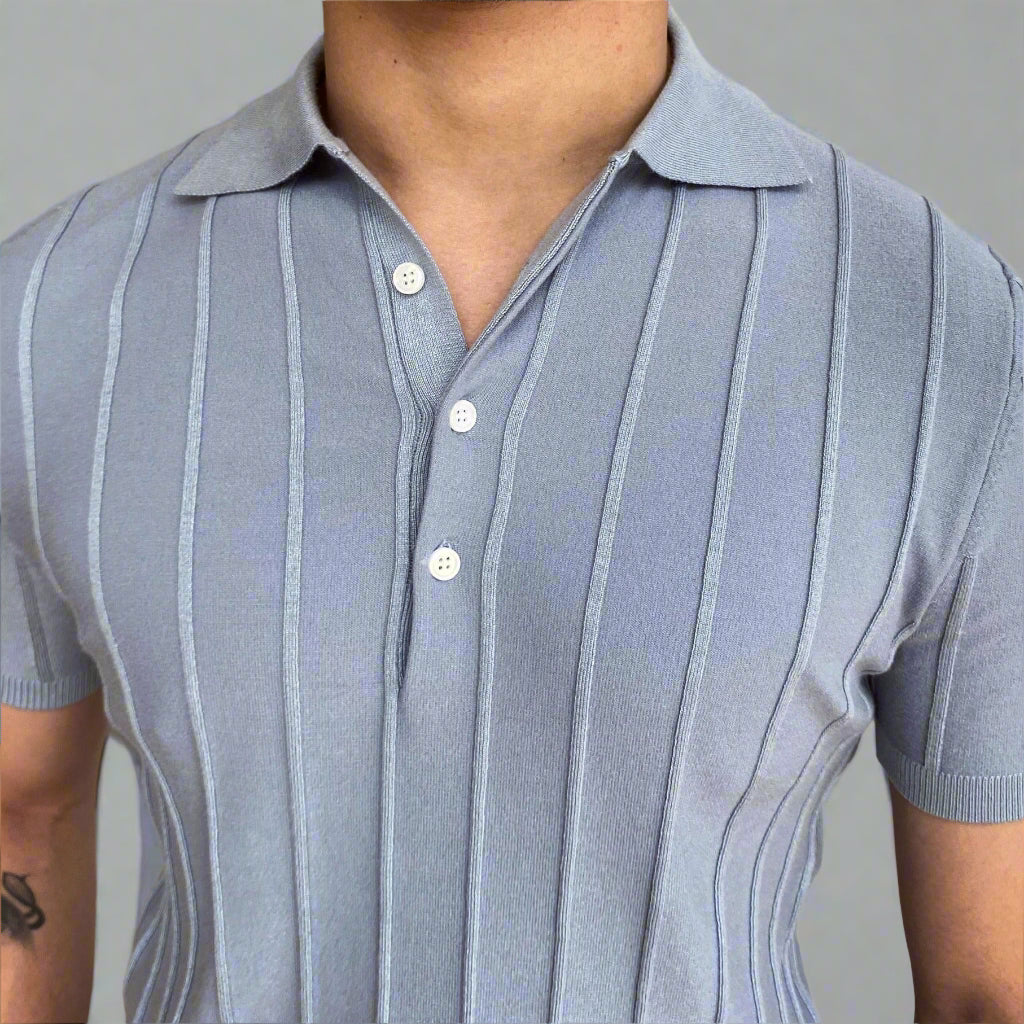 OLD MONEY Striped Polo Shirt - WEAR OLD MONEY
