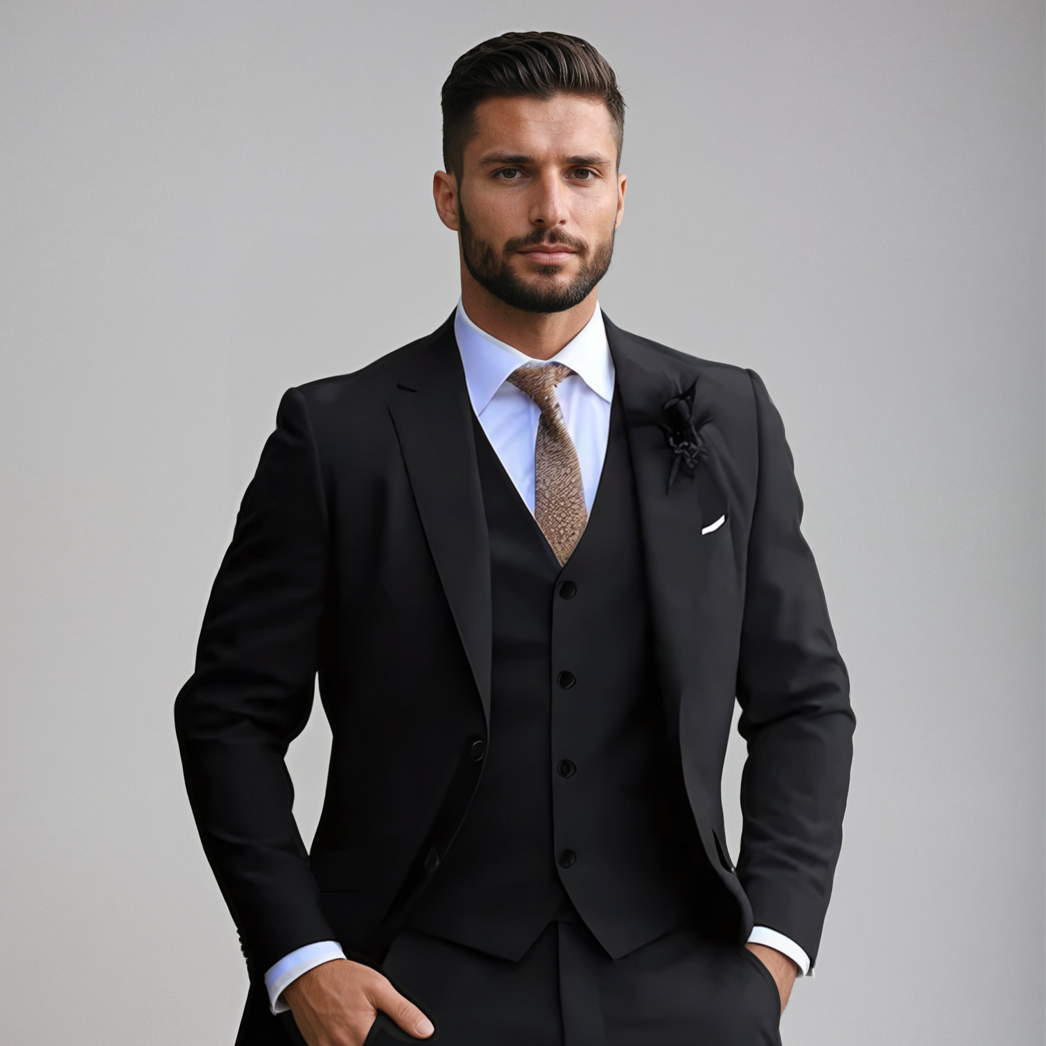 Men’s Formal Slim Fit 3 Piece Suit Set | Blazer Vest Trousers