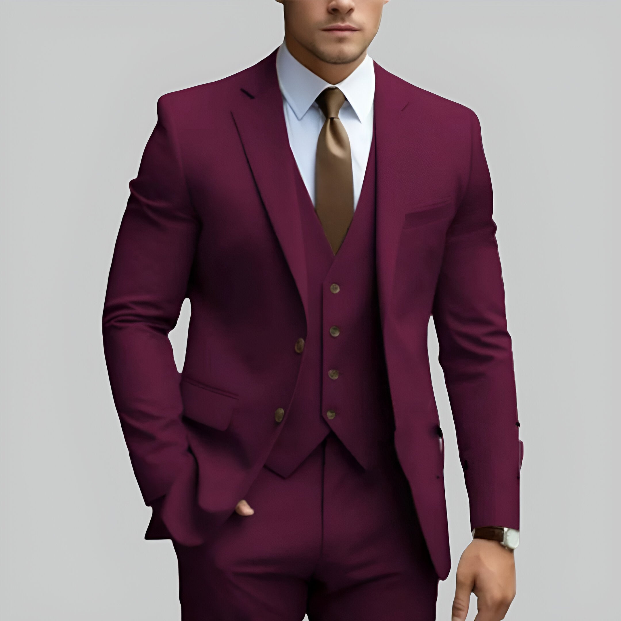Men’s Slim Fit Wedding Suit | Formal Three Piece Set