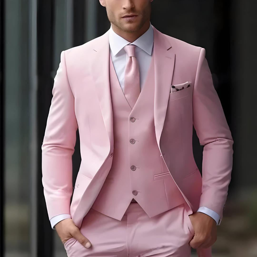 Men’s Slim Fit Wedding Three Piece Suit | Formal Summer Style