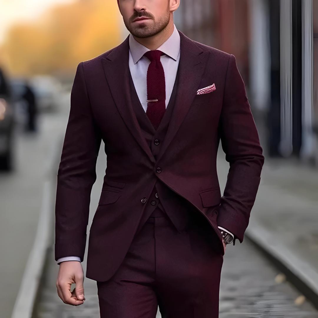 Men’s Slim Fit Wedding Three Piece Suit | Formal Summer Style