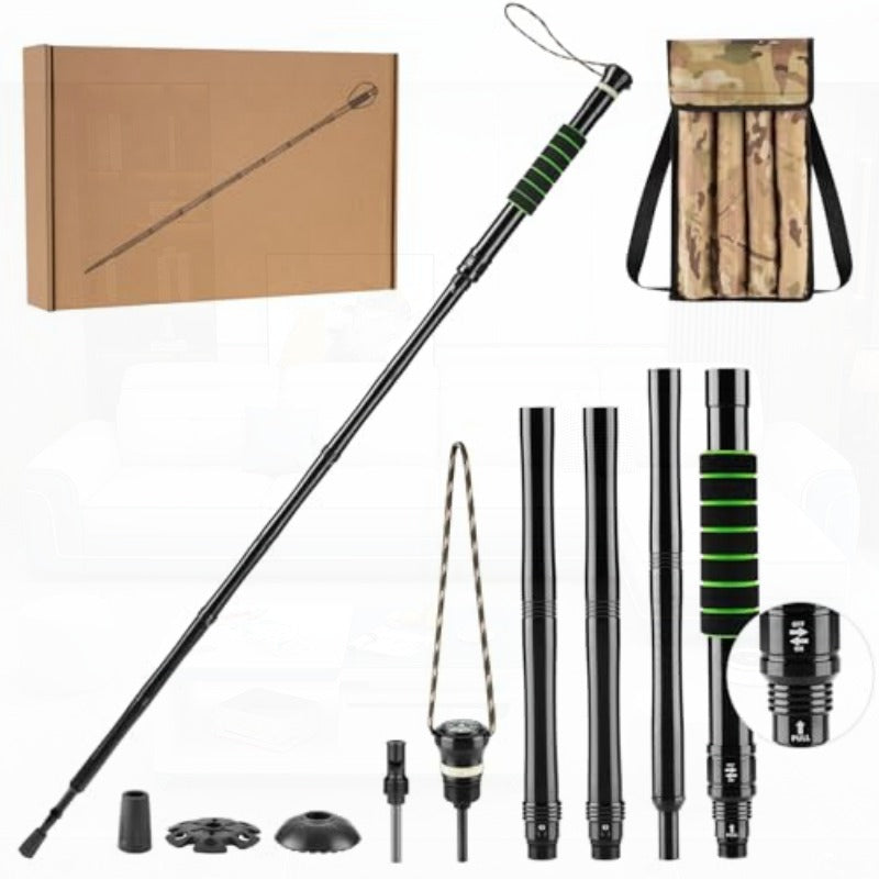 Collapsible Hiking Stick Interchangeable Heads Outdoor Adventures