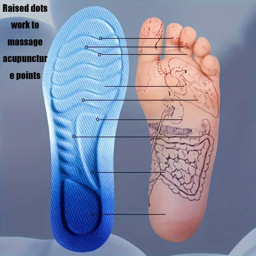 Shoe Insoles Men Women Breathable 4D Gel Cushion Support