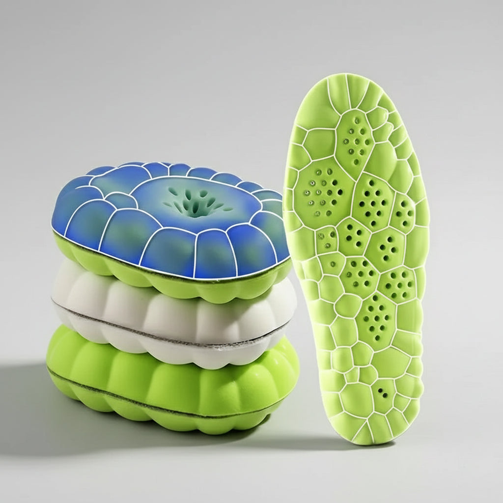 Shoe Insoles Men Women Breathable 4D Gel Cushion Support