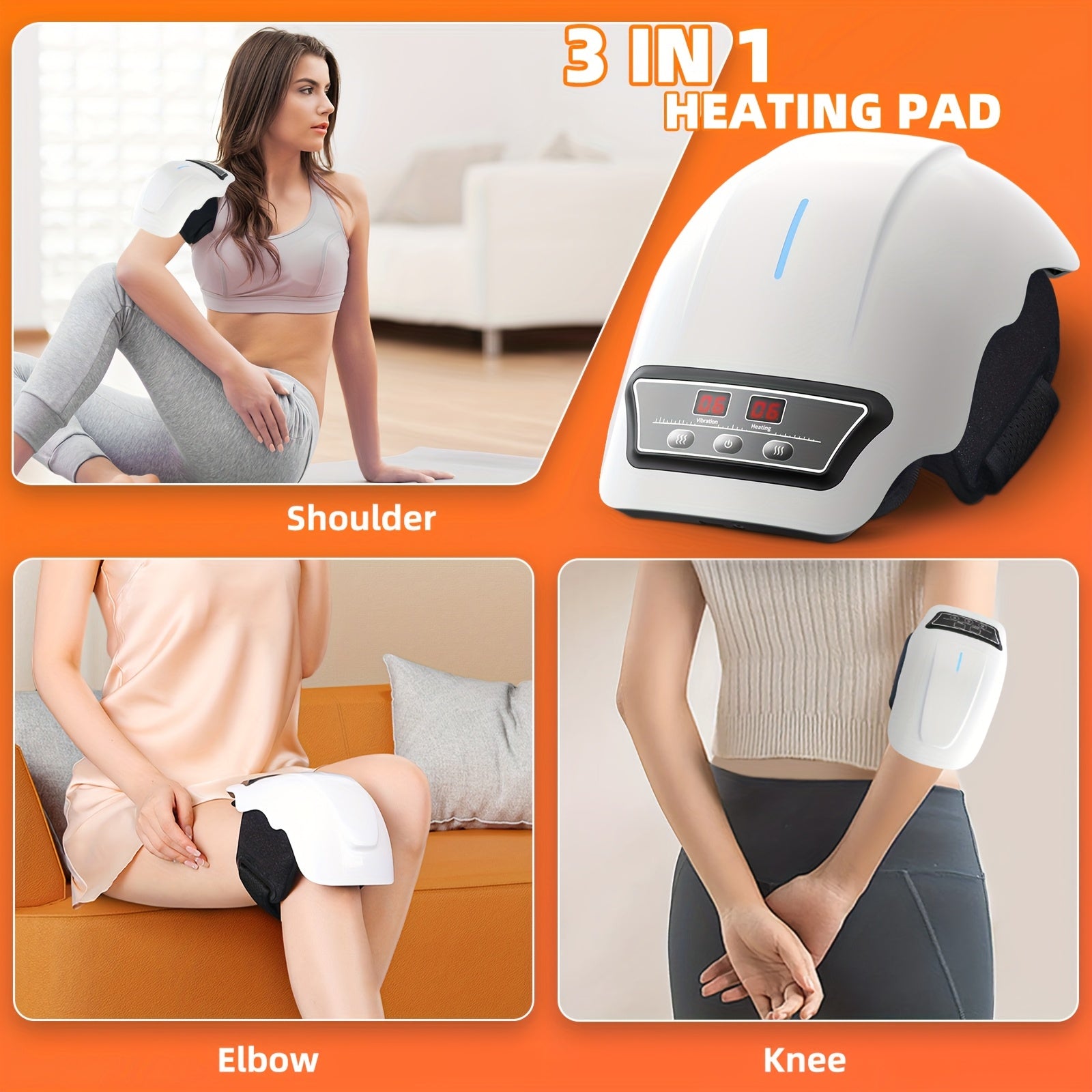 Massager Heated Knee Pad Pain Relief Joint Therapy