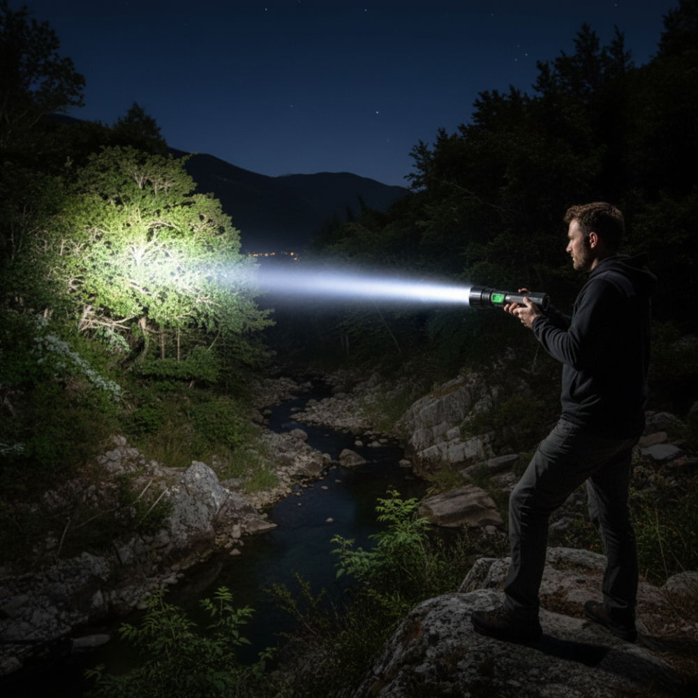 Brightest Flashlight Rechargeable 100000 Lumens Tactical LED Torch