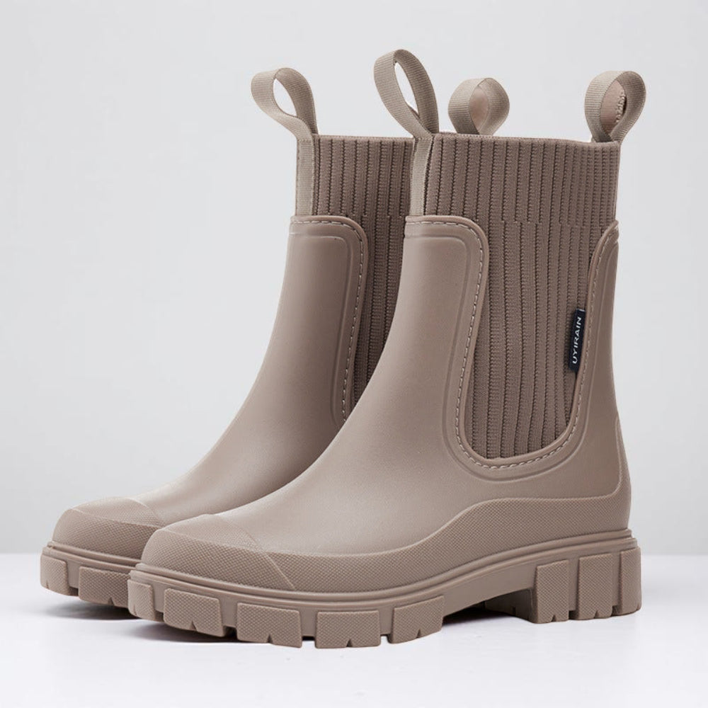 Women’s Waterproof Chelsea Boots – Ankle Grip Sole