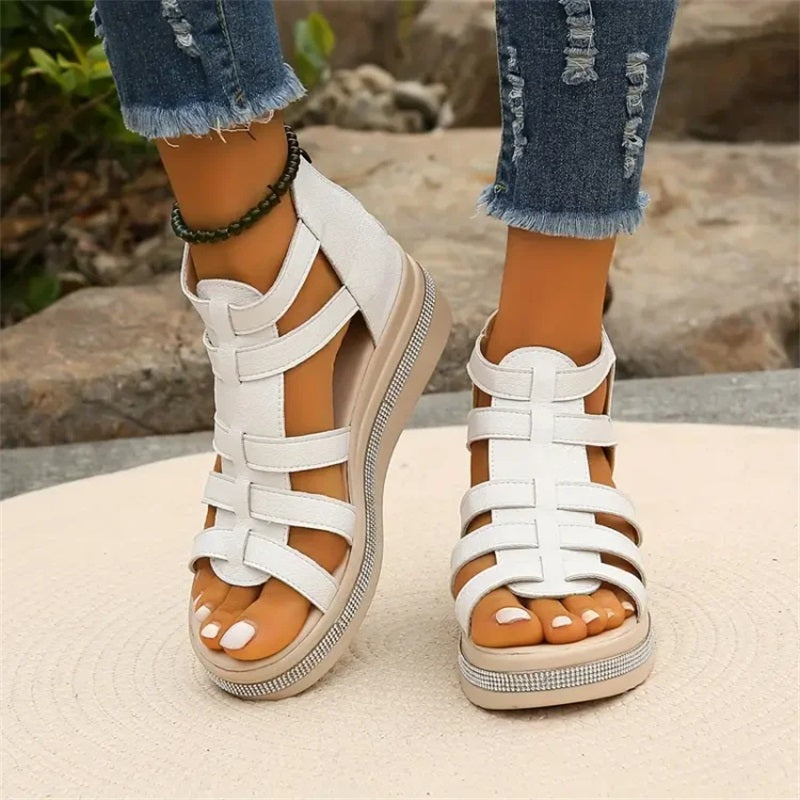 Women’s Comfortable Gladiator Sandals | Platform Sole Cushioned Insole