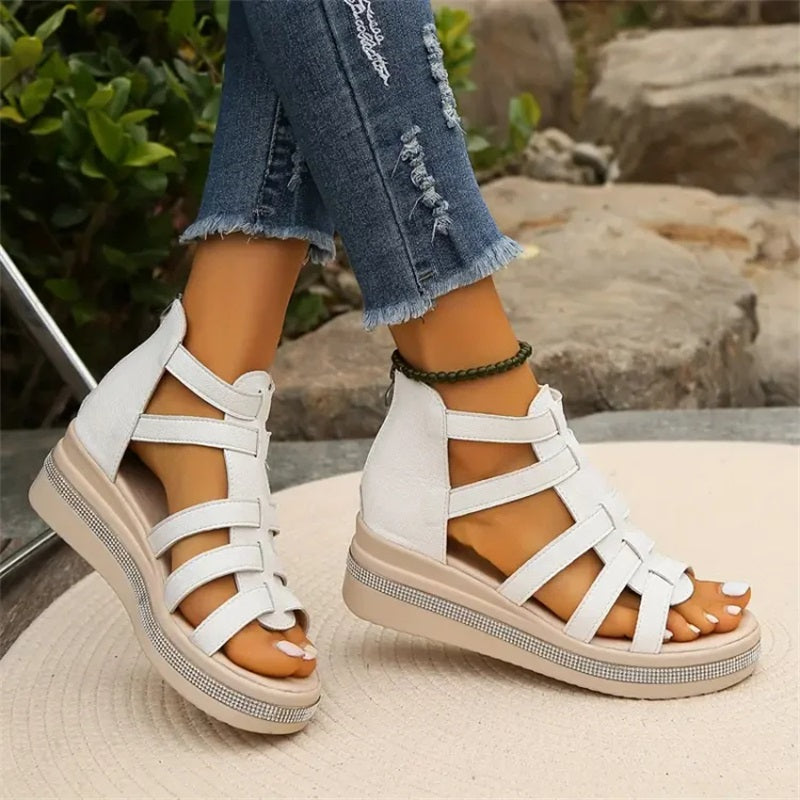 Women’s Comfortable Gladiator Sandals | Platform Sole Cushioned Insole