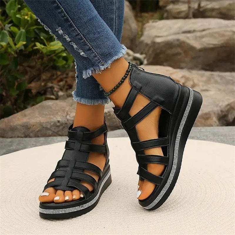 Women’s Comfortable Gladiator Sandals | Platform Sole Cushioned Insole