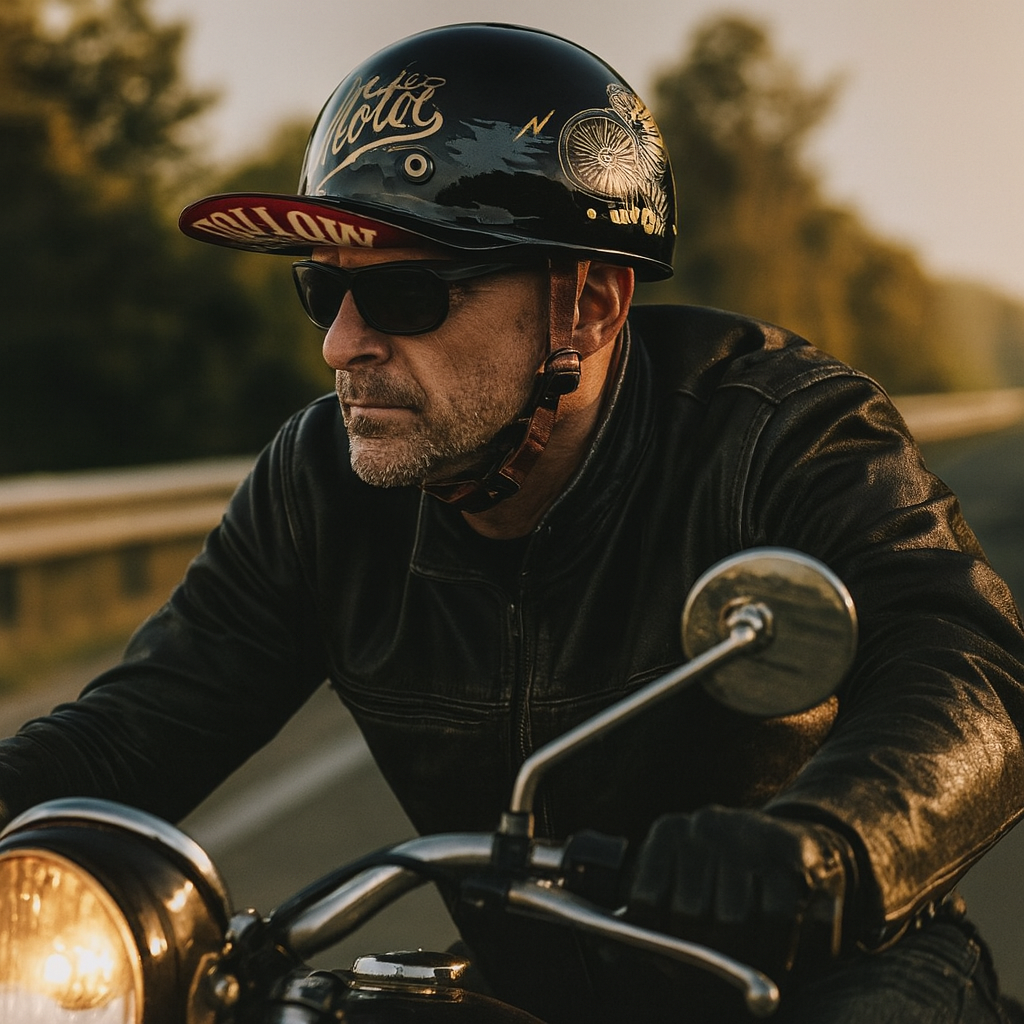 Motorcycle Helmet Half Face Baseball Cap Style ABS Shell