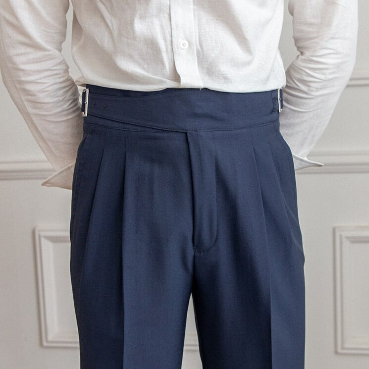 Men’s Tailored Workwear Pants Trousers | High Waist Pleated