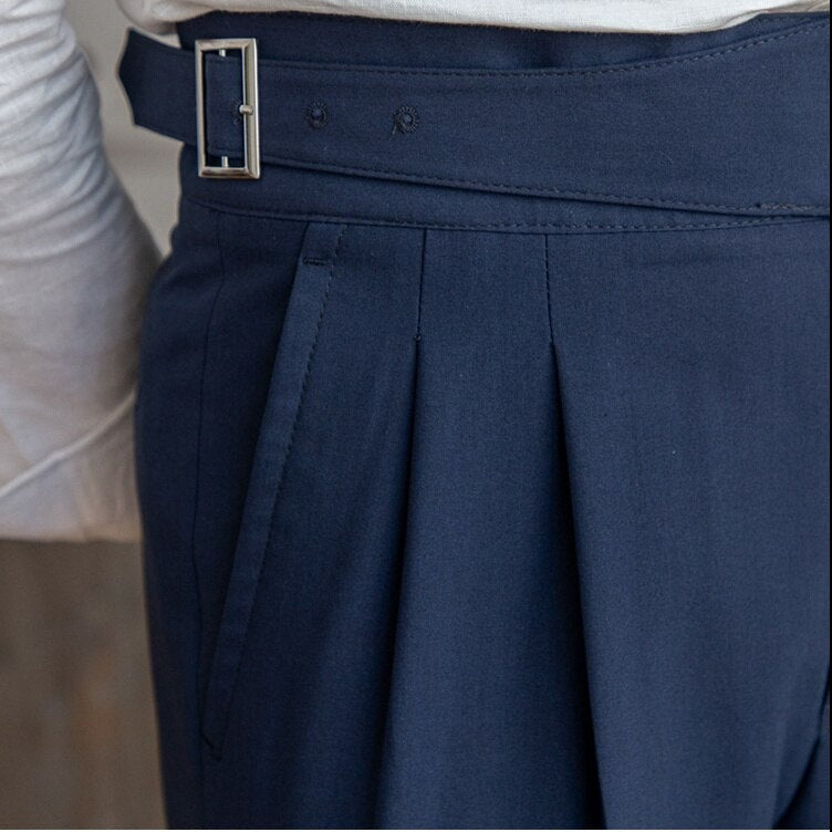 Men’s Tailored Workwear Pants Trousers | High Waist Pleated