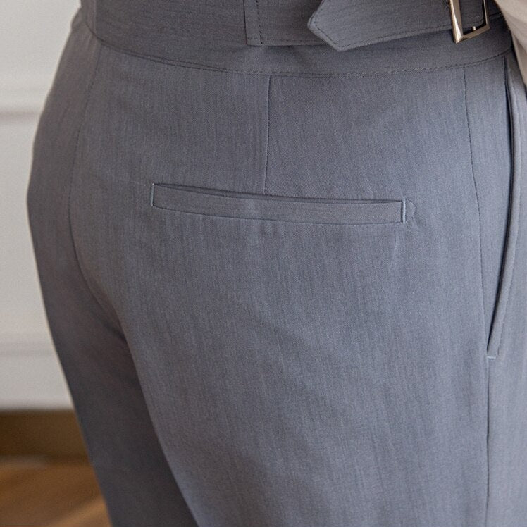 Men’s Tailored Workwear Pants Trousers | High Waist Pleated