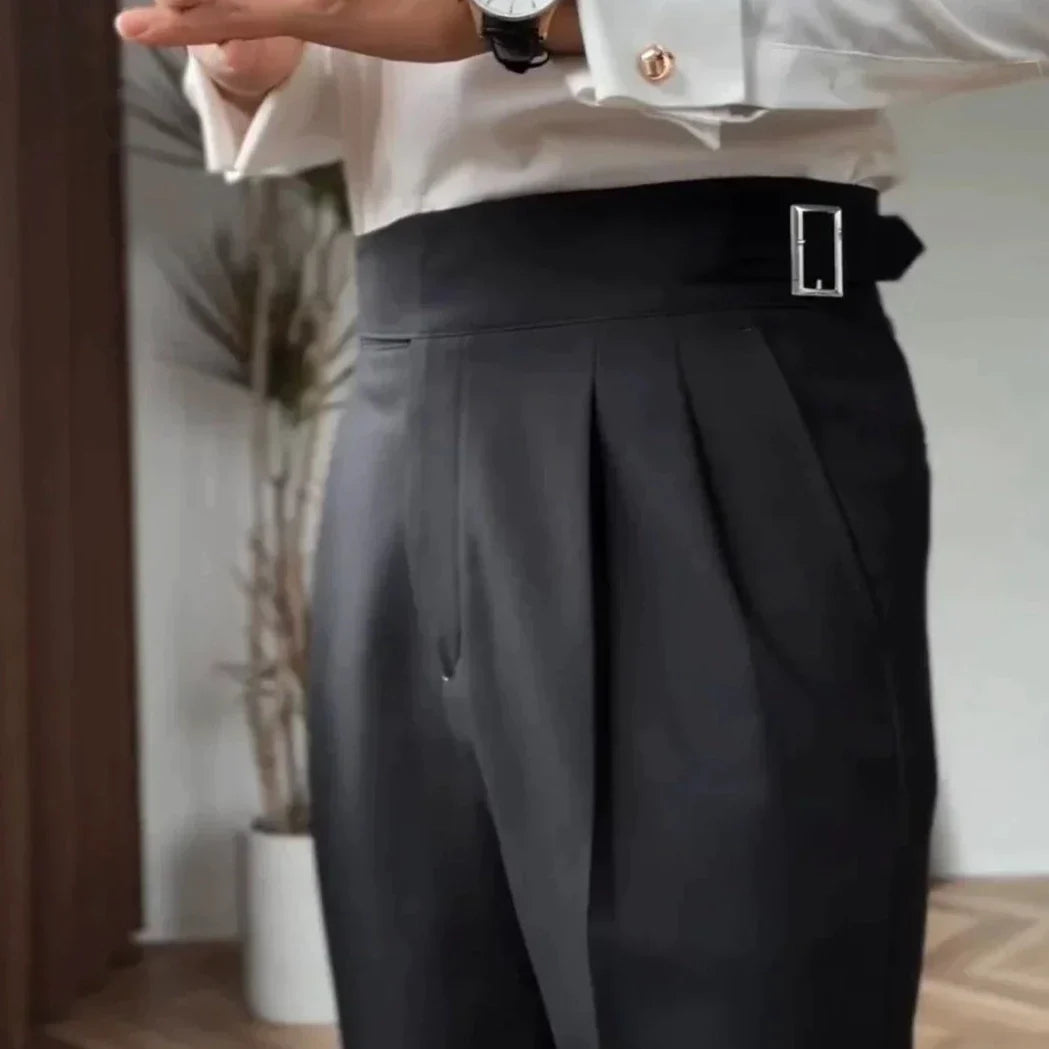 Men’s Tailored Workwear Pants Trousers | High Waist Pleated