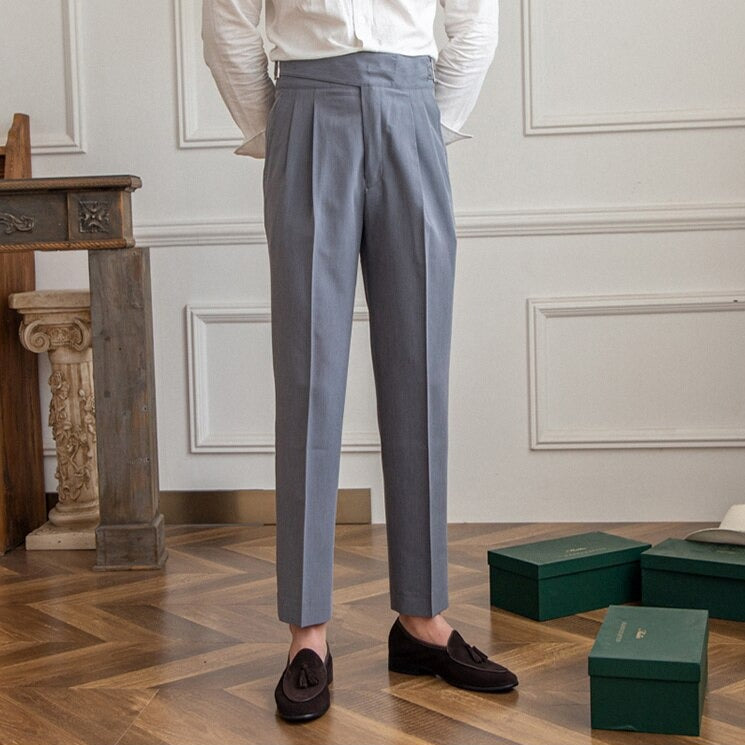 Men’s Tailored Workwear Pants Trousers | High Waist Pleated