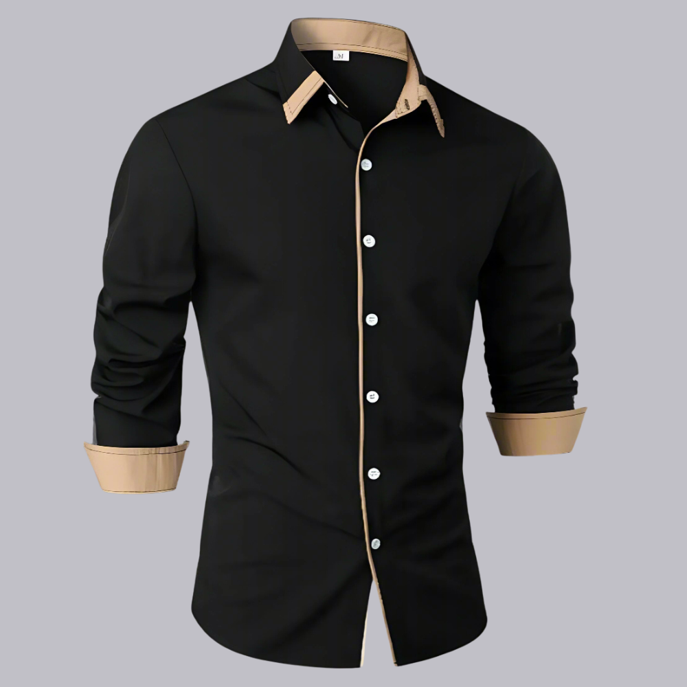 Men's Slim Fit Long Sleeve Shirt | Casual Button Up Dresswear
