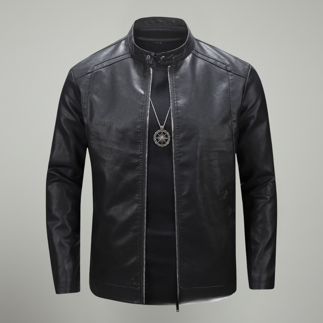 Men's Leather Jacket - Bomber Short Fit