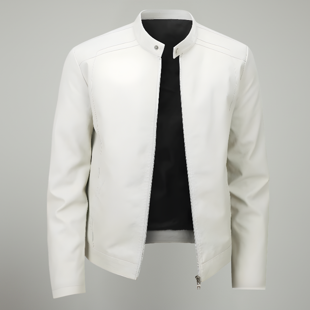 Men's Leather Jacket - Bomber Short Fit