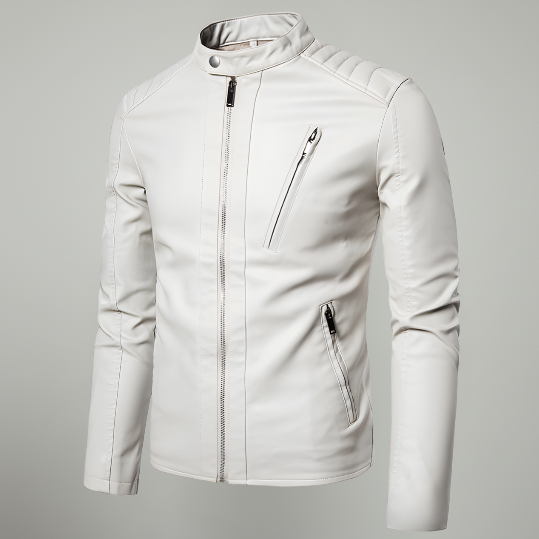 Men's Leather Jacket - Bomber Short Fit