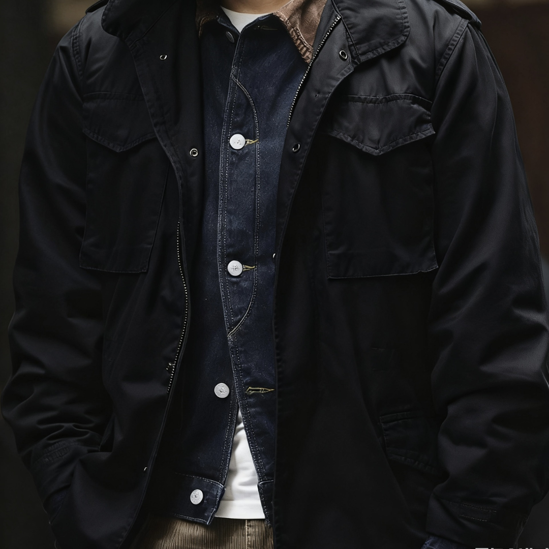 Men's Bomber Jacket - Lightweight Trench Style