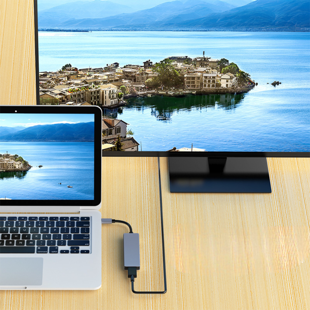 USB C Docking Station Dual Monitor 6in1 4K HDMI Laptop Hub