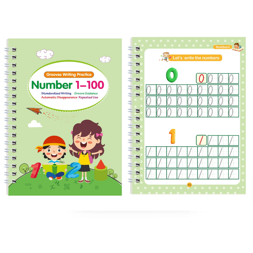 Reusable Magic Preschool Writing Practice Book Set
