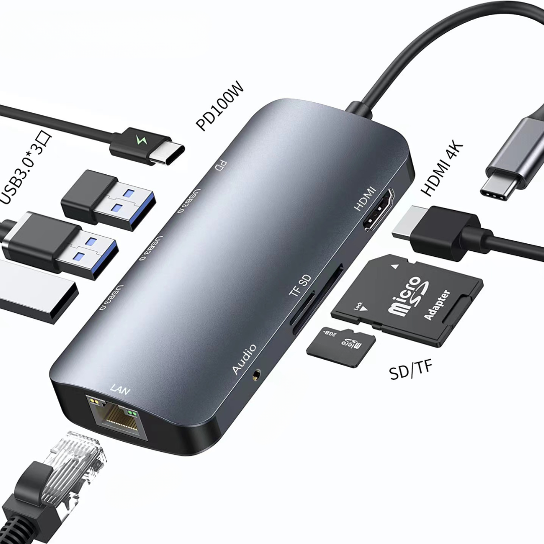 USB C Docking Station Dual Monitor 6in1 4K HDMI Laptop Hub