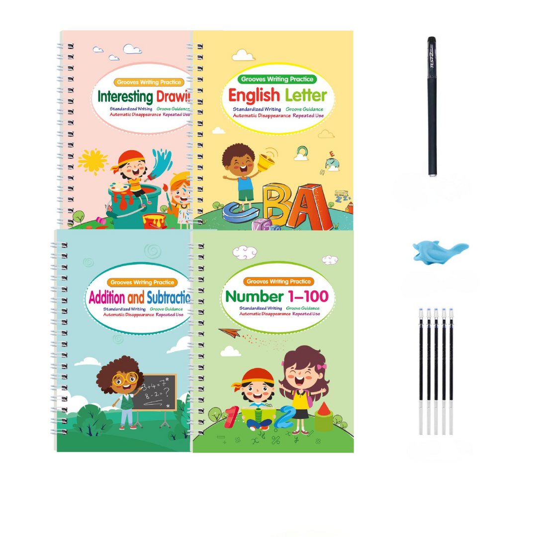 Reusable Magic Preschool Writing Practice Book Set