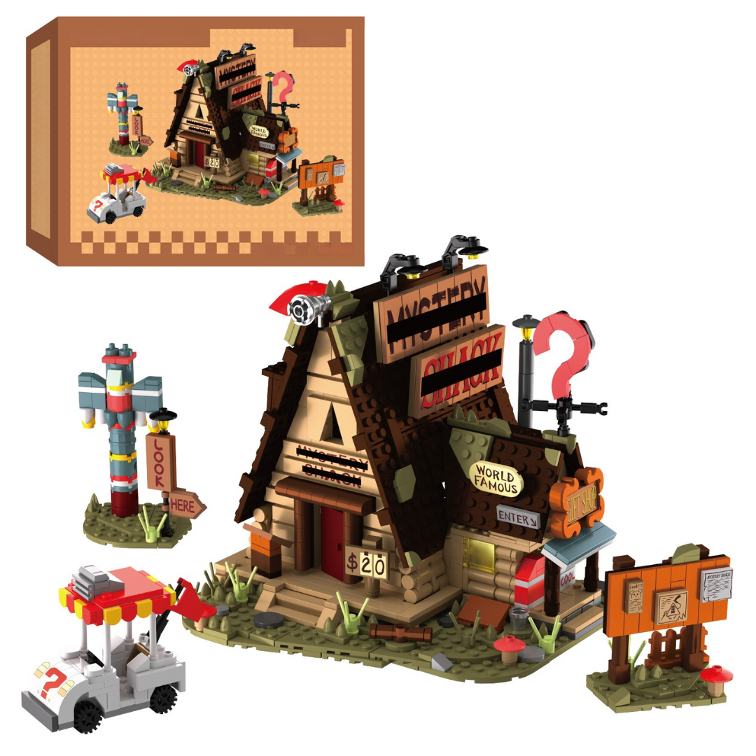 Building Blocks Holiday House Gift Set Light Festive Village Toy