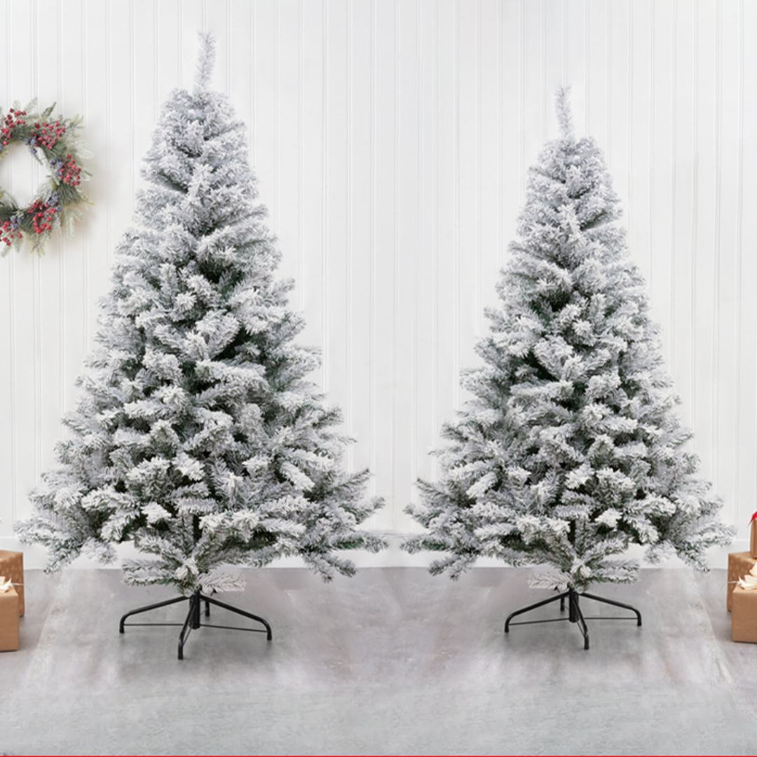 Pre-lit Christmas Tree with Metal Stand and Warm White Lights