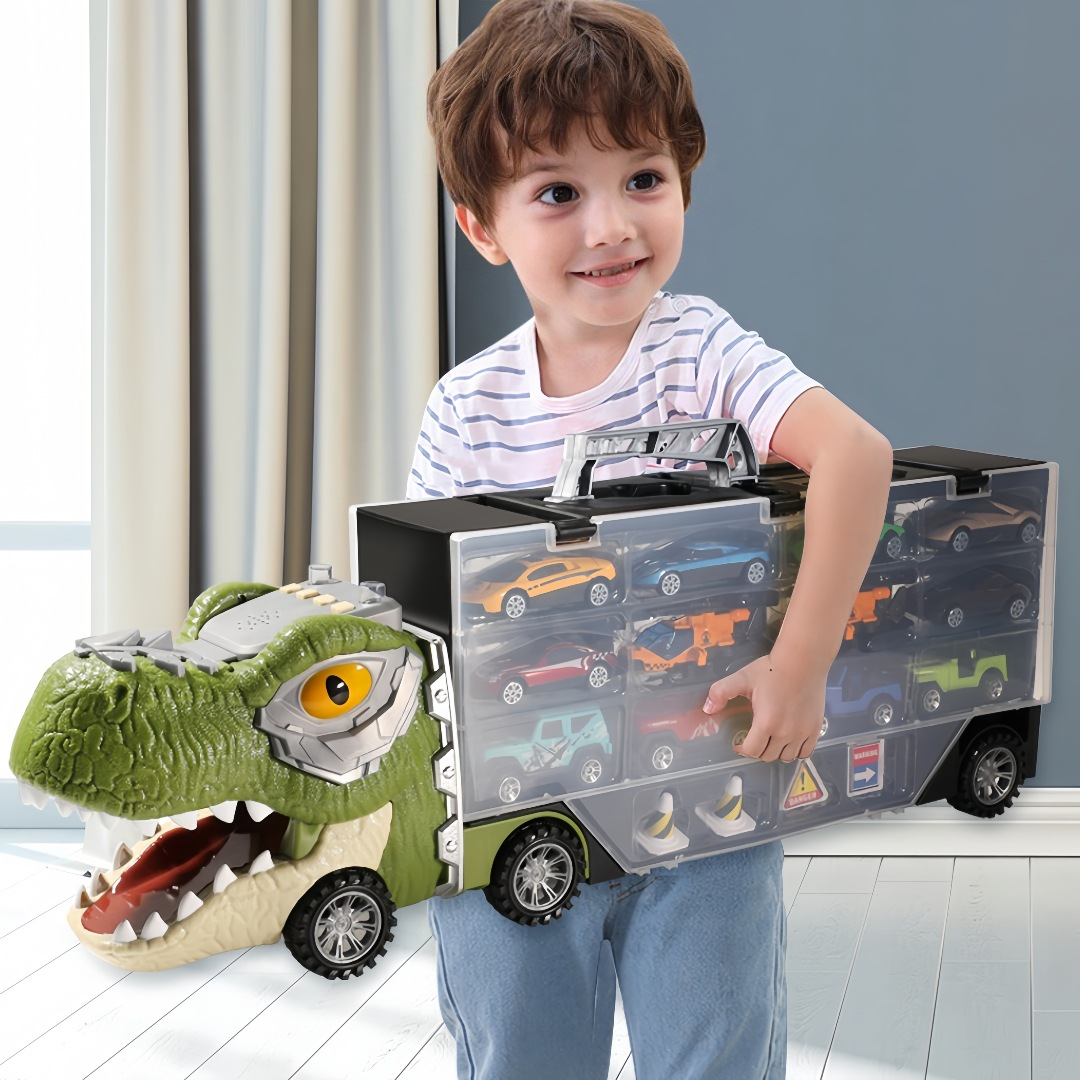 Dinosaur Gift Toy Truck with Sound and Light for Kids Boys