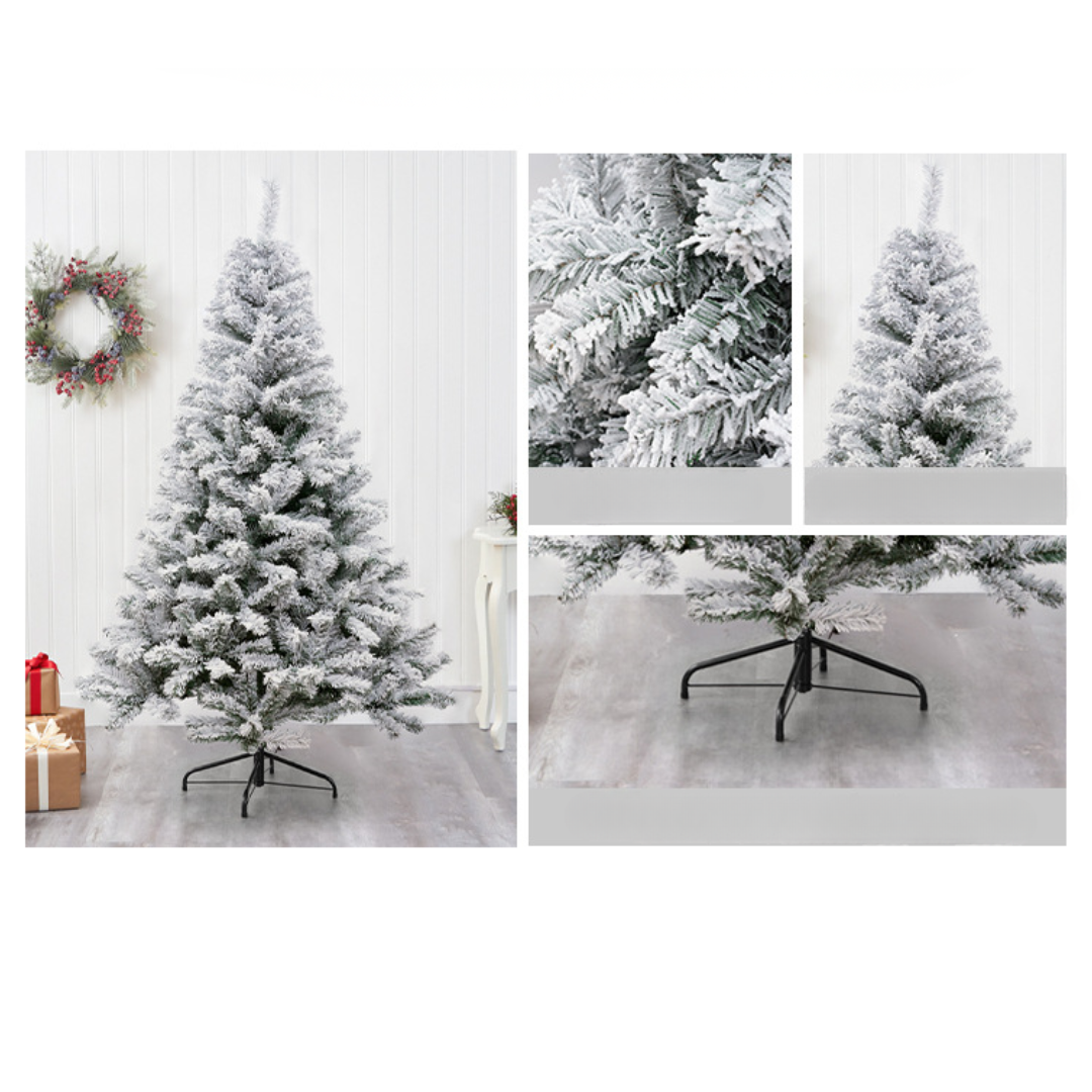 Pre-lit Christmas Tree with Metal Stand and Warm White Lights
