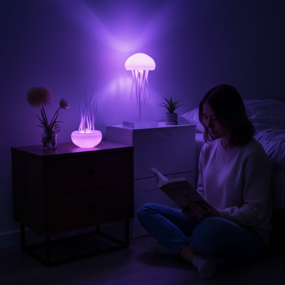 LED Jellyfish Mood Lamp Ambient Night Light