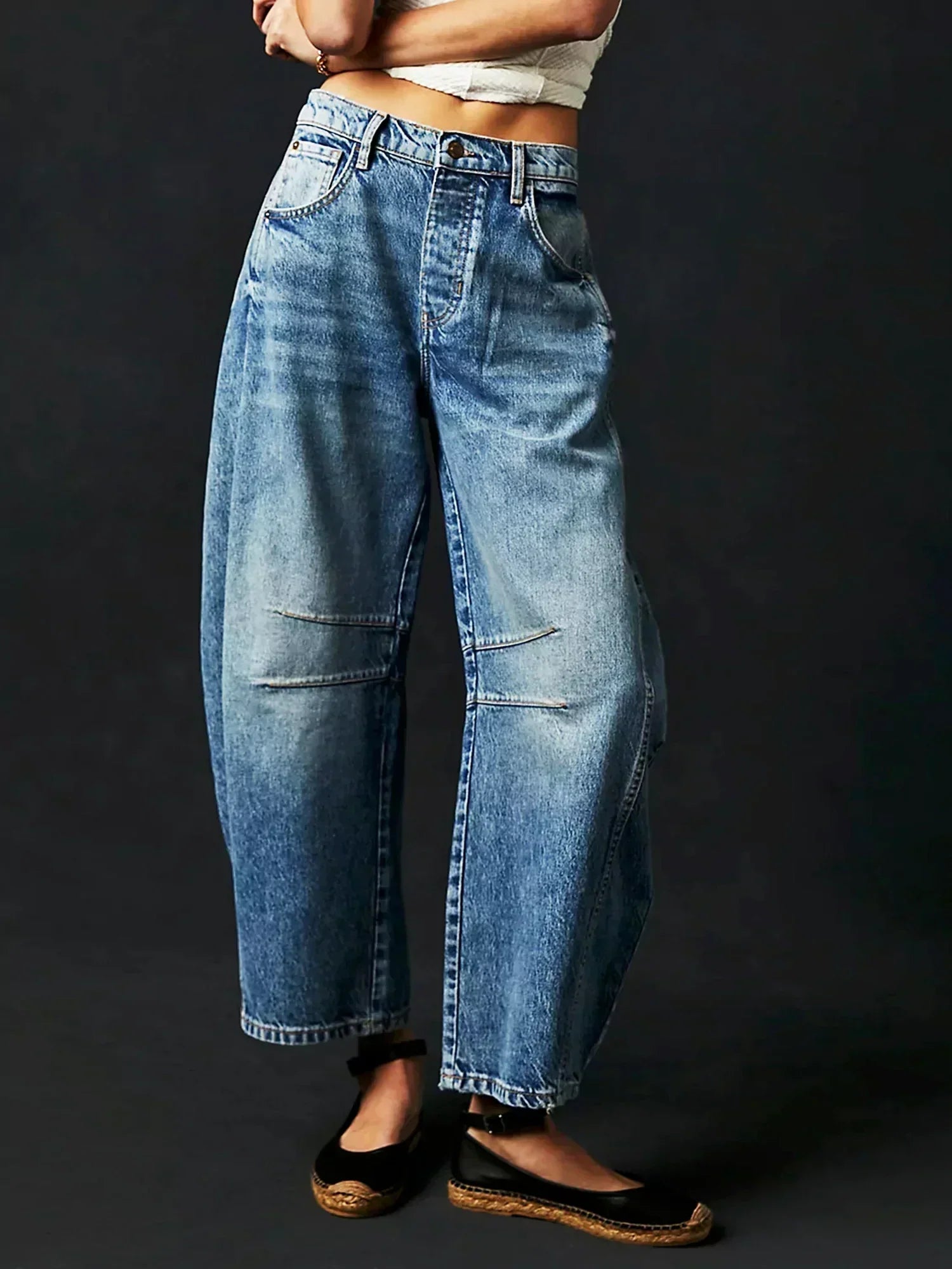 Women’s Baggy Jeans Pants | Wide Leg Trousers Casual