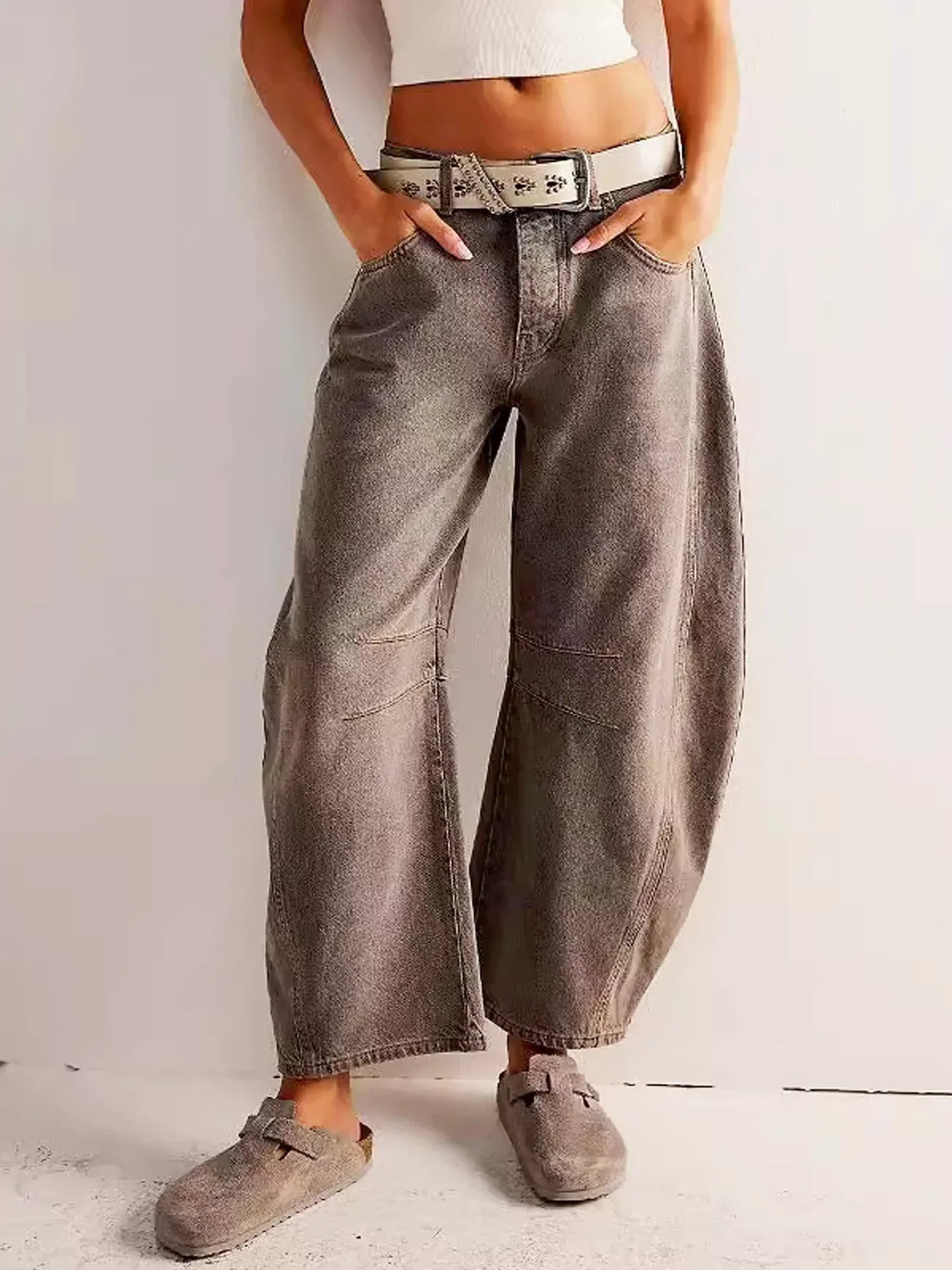 Women’s Baggy Jeans Pants | Wide Leg Trousers Casual
