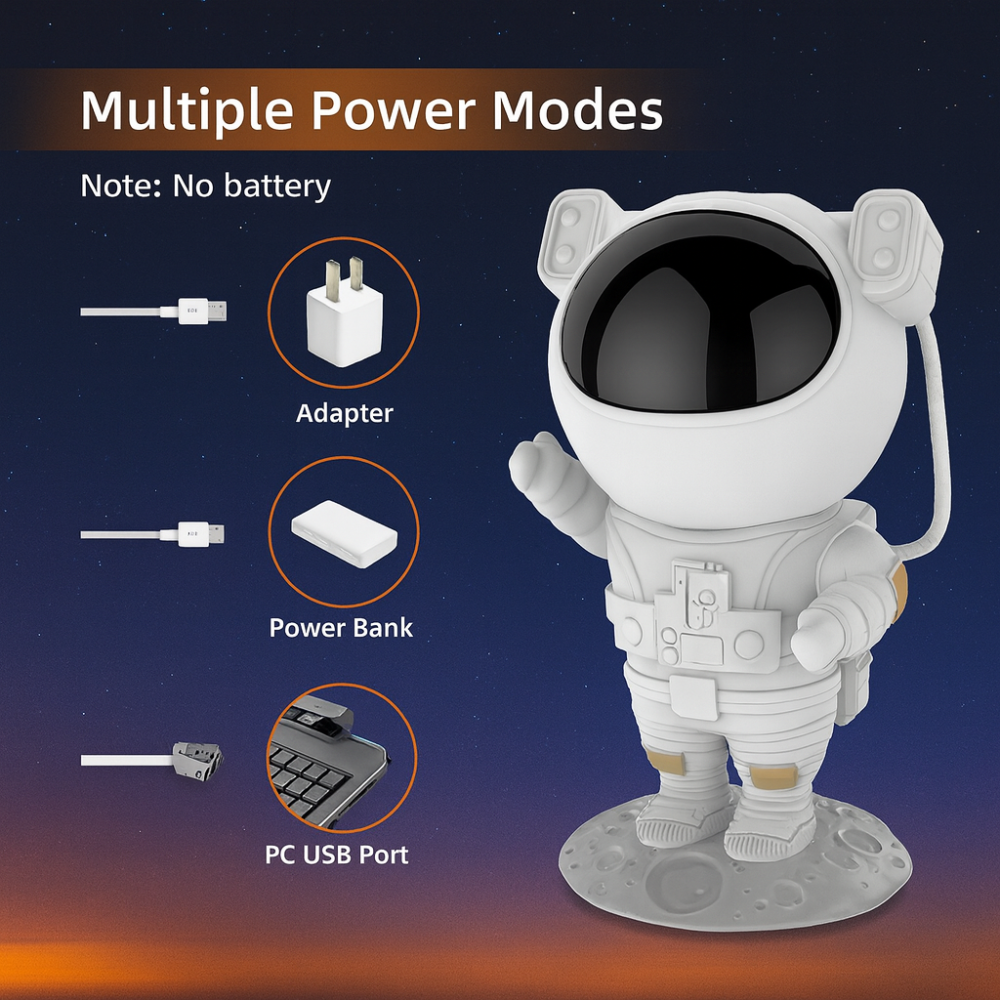 Galaxy Star Projector Astronaut Night Light LED Lamp