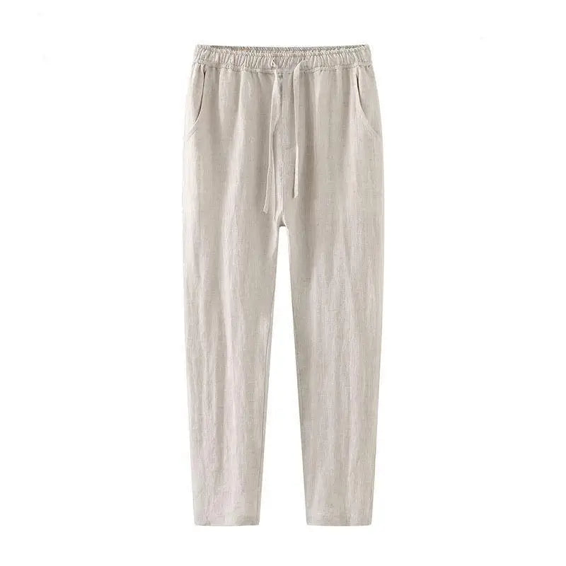 Men's Wide Leg Linen Pants | Casual Lightweight Fit