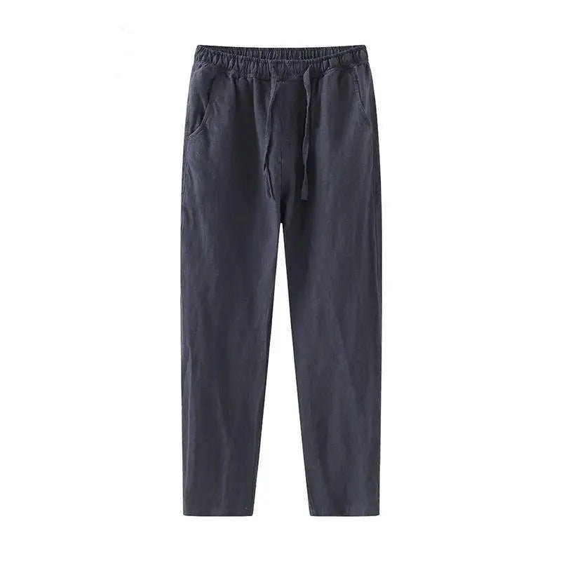 Men's Wide Leg Linen Pants | Casual Lightweight Fit