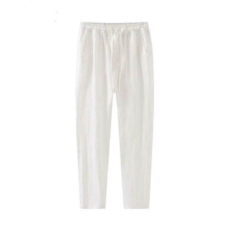 Men's Wide Leg Linen Pants | Casual Lightweight Fit