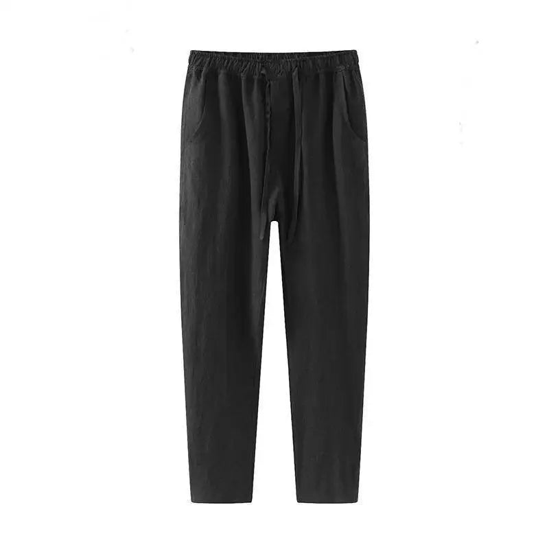 Men's Wide Leg Linen Pants | Casual Lightweight Fit